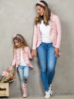 Mommy & Me Bestie Blazer Ruffle Cardigan 9 Mommy & Me Bestie Blazer Ruffle Cardigan -Kid's Apparel Sales JUL12CPOUT1DP 21