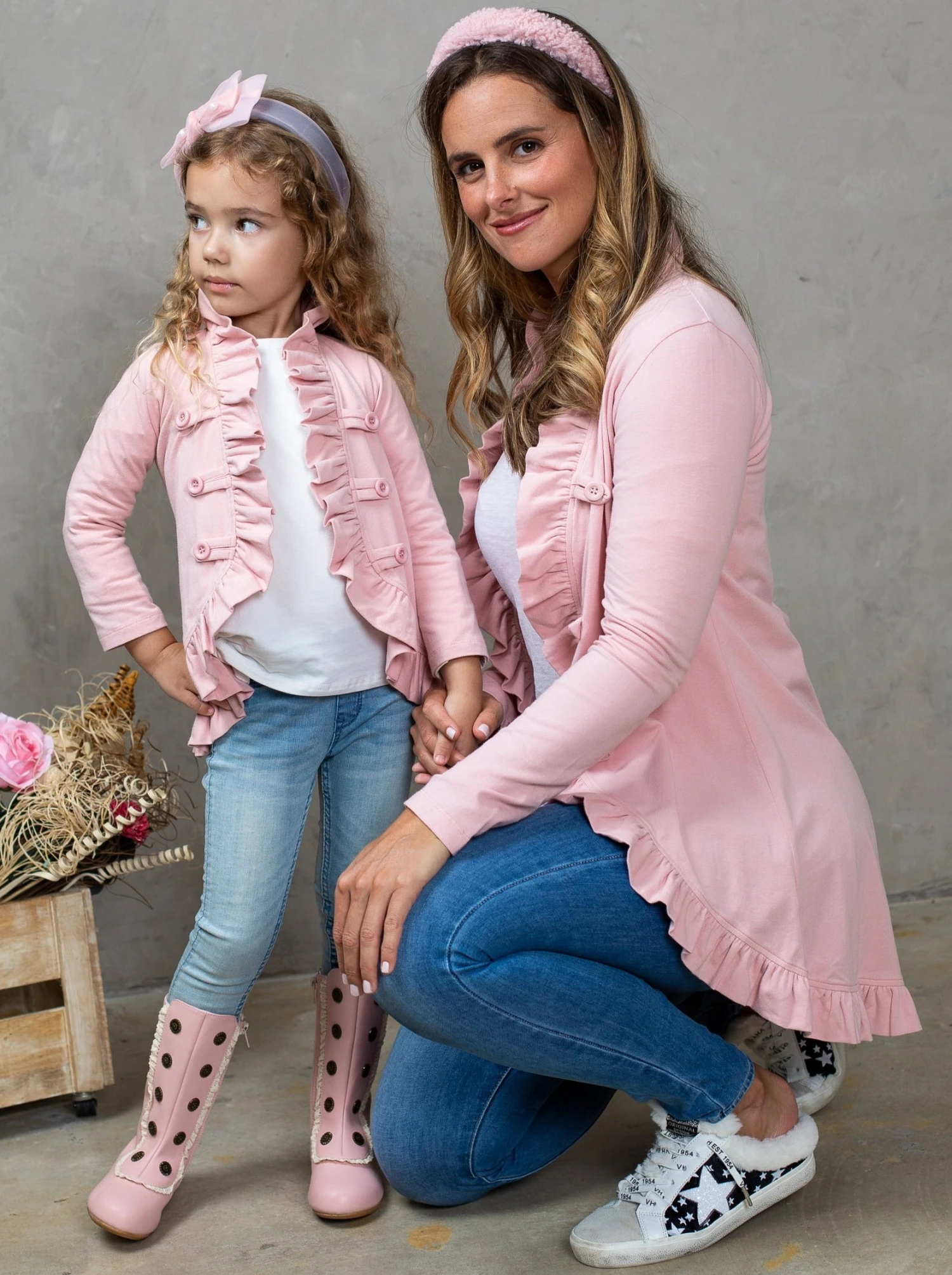 Mommy & Me Bestie Blazer Ruffle Cardigan 2 Mommy & Me Bestie Blazer Ruffle Cardigan - Image 2
