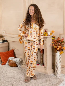 Mommy & Me But First, Pumpkin Sweets Pajama Set -Kid's Apparel Sales JUL12CPPAJ1PS 1 1 scaled
