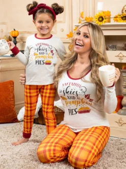 Mommy & Me Autumn Skies & Pumpkin Pies Pajama Set 9 Mommy & Me Autumn Skies & Pumpkin Pies Pajama Set -Kid's Apparel Sales JUL12CPPAJ2GBO 1