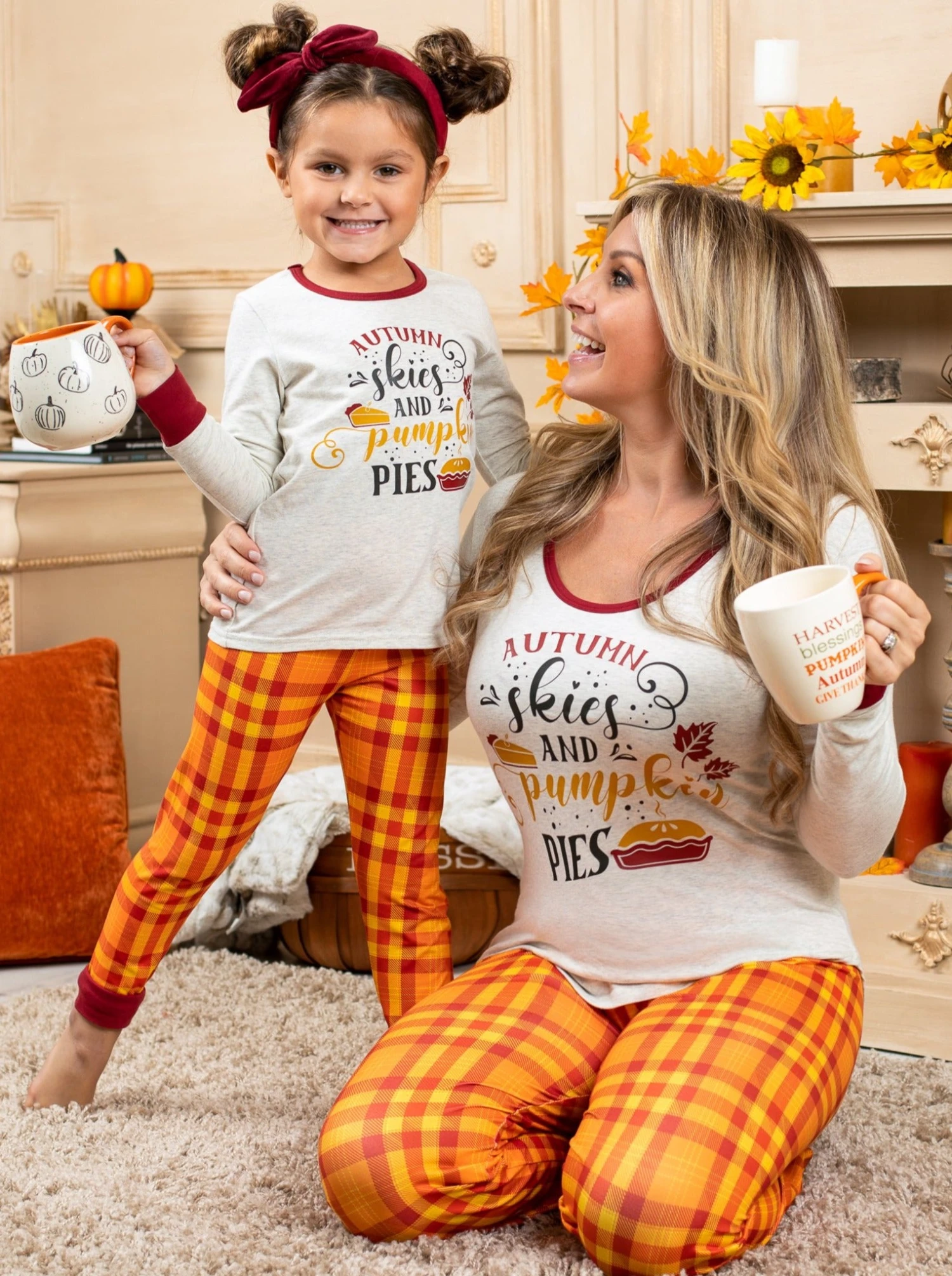Mommy & Me Autumn Skies & Pumpkin Pies Pajama Set 3 Mommy & Me Autumn Skies & Pumpkin Pies Pajama Set - Image 3