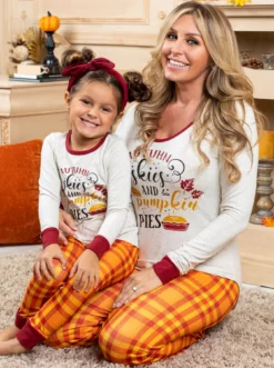Mommy & Me Autumn Skies & Pumpkin Pies Pajama Set