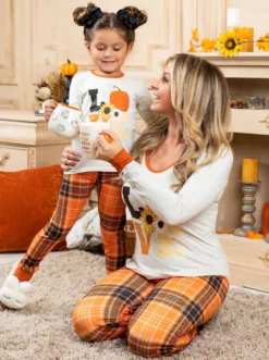 Mommy & Me Fall Love Plaid Pajama Set 8 Mommy & Me Fall Love Plaid Pajama Set -Kid's Apparel Sales JUL12CPPAJ2GLP 4