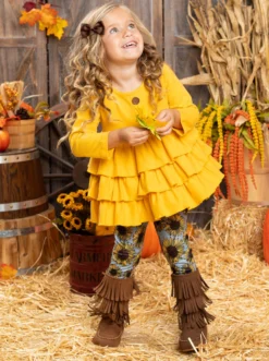 Sunflower Bright Legging Set -Kid's Apparel Sales JUL12CPSET12MGS 6 scaled