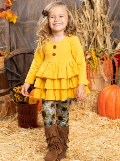 Sunflower Bright Legging Set -Kid's Apparel Sales JUL12CPSET12MGS 9 scaled