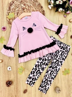 The Cutest Cub Leopard Legging Set 22 The Cutest Cub Leopard Legging Set -Kid's Apparel Sales JUL20CPSET10PBL