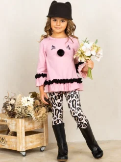 The Cutest Cub Leopard Legging Set 24 The Cutest Cub Leopard Legging Set -Kid's Apparel Sales JUL20CPSET10PBL 12