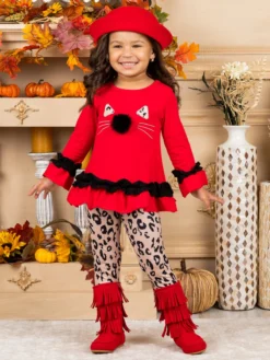 The Cutest Cub Leopard Legging Set 21 The Cutest Cub Leopard Legging Set -Kid's Apparel Sales JUL20CPSET10RWB 5