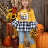 Sunflower Harvest Plaid Tunic