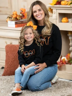 Mommy & Me Spooky Season Top -Kid's Apparel Sales MHTPB001 Black 1