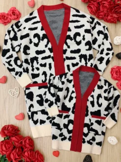 Mommy & Me Wild Queens Cardigan -Kid's Apparel Sales MVCAC002 Leopard scaled