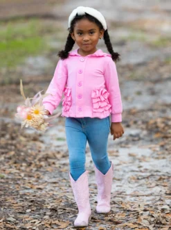 Pink Passion Hoodie Cardigan -Kid's Apparel Sales OCT81ACPOUT1P scaled