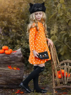 Precious Polka Dot Pocket Dress & Purse Set 16 Precious Polka Dot Pocket Dress & Purse Set -Kid's Apparel Sales PTCHDSnA