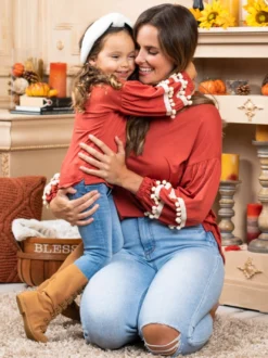 Mommy & Me Tassel Puff Sleeve Top