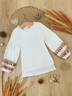 Mommy & Me Tassel Puff Sleeve Top -Kid's Apparel Sales SEPT12TOP1CRPP scaled