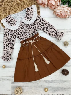 Rodeo Diva Leopard Print Skirt Set -Kid's Apparel Sales SUM12SET1CABLB scaled