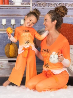 Mommy & Me That Pumpkin Spice Life Pajama Set -Kid's Apparel Sales X7DjEatg