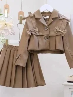 Class Favorite Top Coat & Pleated Skirt Set