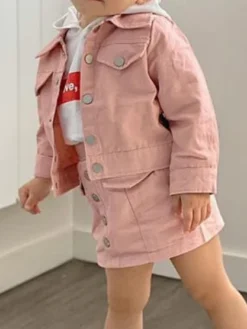 Out On The Town Denim Jacket & Skirt Set