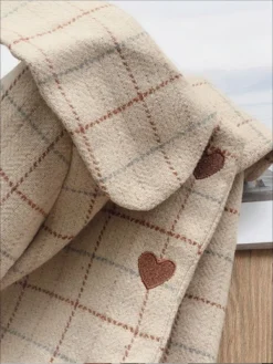 In The Books Sleeveless Drop Waist Dress & Coat Set -Kid's Apparel Sales girls beige a line plaid dress matching flat collar coat with heart detail set 20 39 99 40 59 6x6y 7y8y fall dressy mia belle overseas fulfillment baby 223