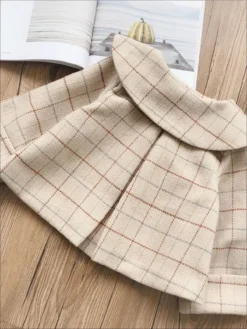 In The Books Sleeveless Drop Waist Dress & Coat Set -Kid's Apparel Sales girls beige a line plaid dress matching flat collar coat with heart detail set 20 39 99 40 59 6x6y 7y8y fall dressy mia belle overseas fulfillment baby 679