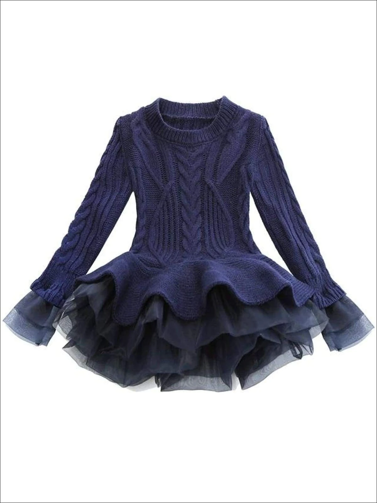 Cute As Pie Autumn Cable Knit Tutu Sweater 5 Cute As Pie Autumn Cable Knit Tutu Sweater - Image 5