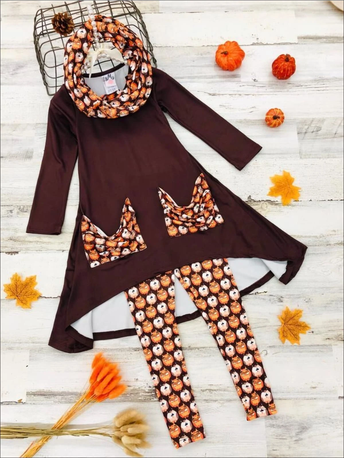 Furry Friends Slouch Pocket Tunic, Scarf & Legging Set 8 Furry Friends Slouch Pocket Tunic, Scarf & Legging Set - Image 8