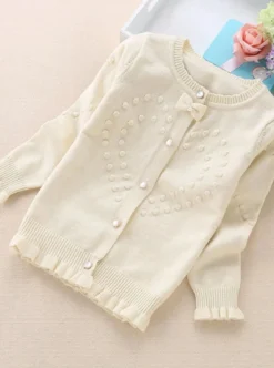 Ready For Fall Button Up Cardigan 8 Ready For Fall Button Up Cardigan -Kid's Apparel Sales girls knit ruffle trim bow button up cardigan beige 3t 20 39 99 40 59 10y12y 2t3t 4t5y sweater mia belle overseas fulfillment baby 954
