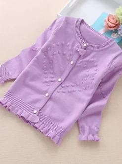 Ready For Fall Button Up Cardigan 10 Ready For Fall Button Up Cardigan -Kid's Apparel Sales girls knit ruffle trim bow button up cardigan purple 3t 20 39 99 40 59 10y12y 2t3t 4t5y sweater mia belle overseas fulfillment baby 917