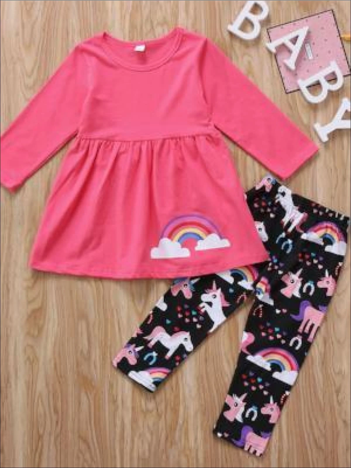 Rainbow Unicorn Party Legging Set 1 Rainbow Unicorn Party Legging Set