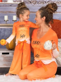 Mommy & Me That Pumpkin Spice Life Pajama Set -Kid's Apparel Sales lriECG6Q